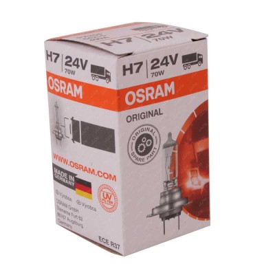 لامپ دوخار H7 هالوژن 24V اسرام 70W آلمان 2