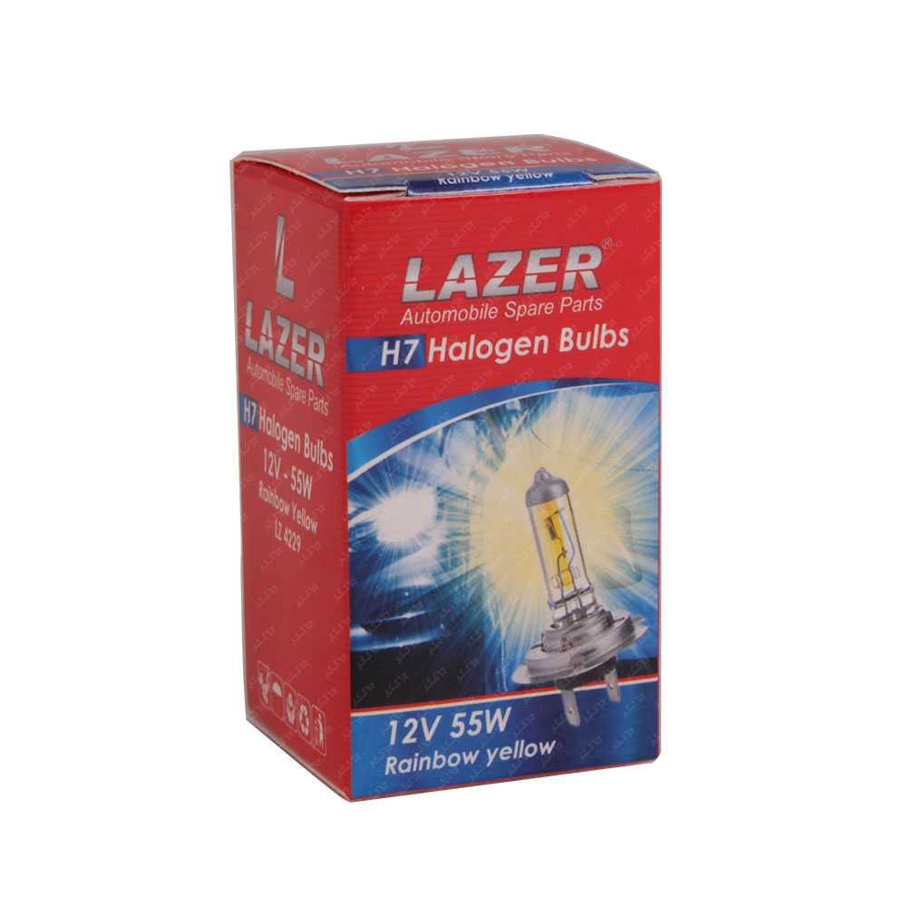 لامپ دوخار هفت رنگ برند لیزر H7 55W