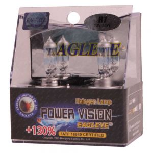 لامپ دوخار پاور ویژن عقاب کره وات استاندارد با نوردهی بیشتر H7 55W